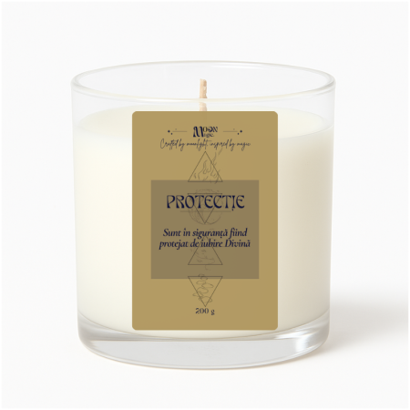 Lumanari Manifestare - PROTECTIE - Lumanare parfumata din ceara naturala de soia, turnata manual, 200g