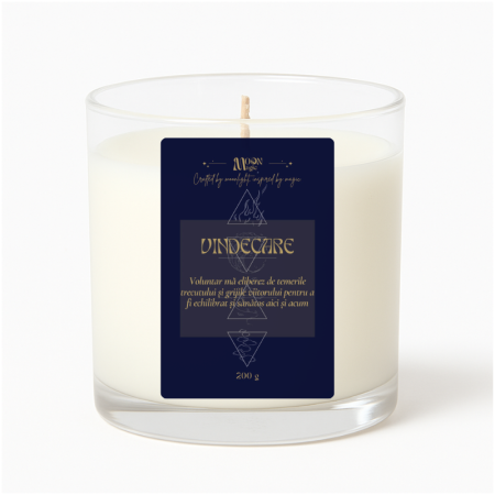 Lumanari Manifestare - VINDECARE - Lumanare parfumata din ceara naturala de soia, turnata manual, 200g