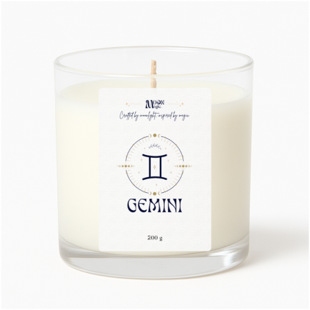 FOC - GEMENI - Lumanare parfumata din ceara naturala de soia, turnata manual, 200g