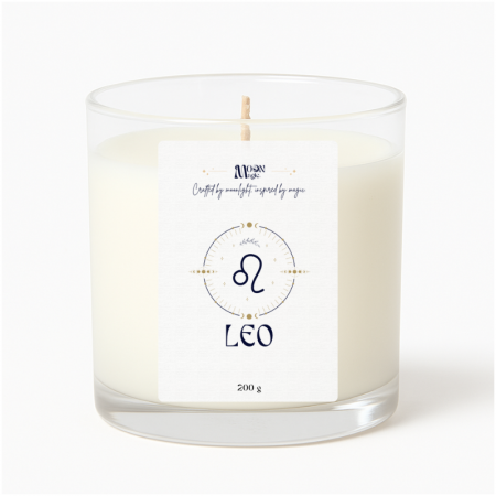 FOC - LEU - Lumanare parfumata din ceara naturala de soia, turnata manual, 200g