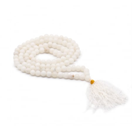 PAMANT - Margele Mala Cuart Alb - Claritate, Lumina, Adevar