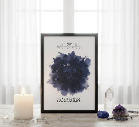 PAMANT - Varsator - Tablou realizat manual constelatie cristale naturale Sodalit