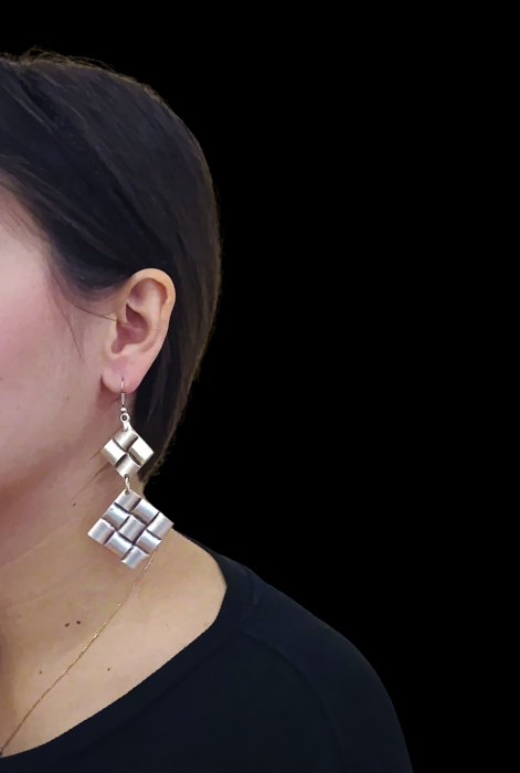 Cercei din zamac argintat 40 [2]