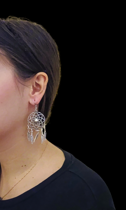 Cercei din zamac argintat 45 [2]