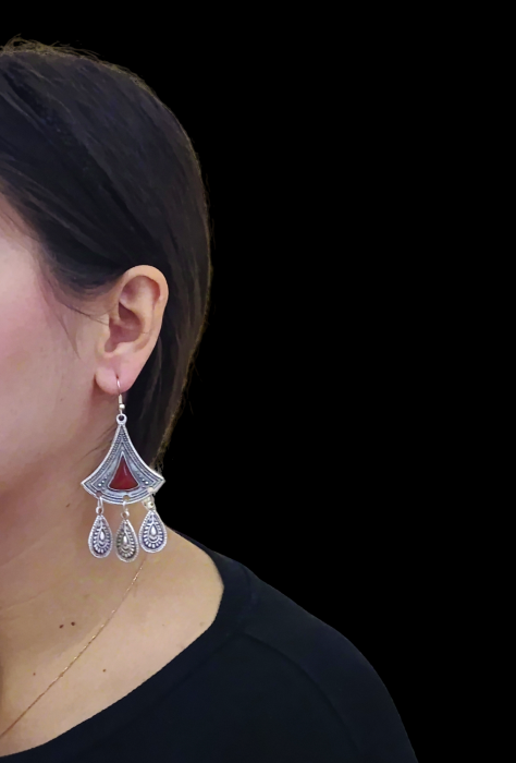 Cercei din zamac argintat 42 [2]