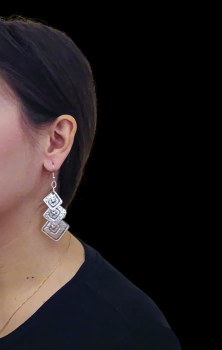 Cercei din zamac argintat 36 [2]