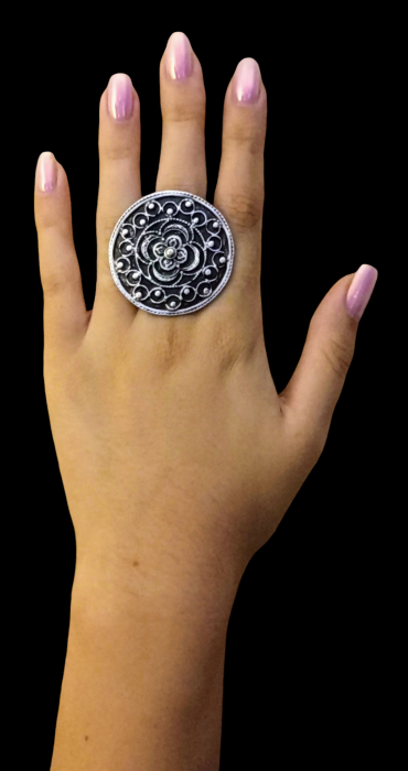 Inel din zamac cu dimensiune reglabila 17 [2]