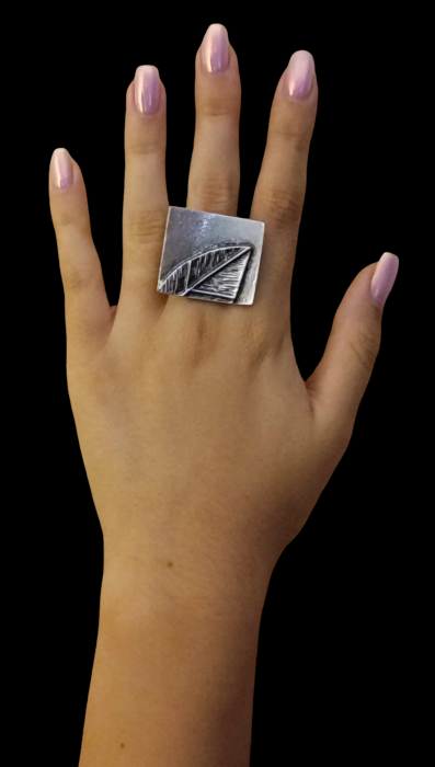 Inel din zamac cu dimensiune reglabila 13 [2]