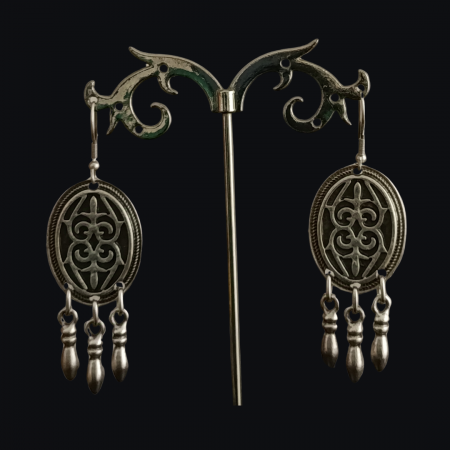 Cercei din zamac argintat - Cercei din zamac argintat 55