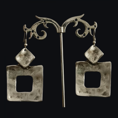 Cercei din zamac argintat - Cercei din zamac argintat 57