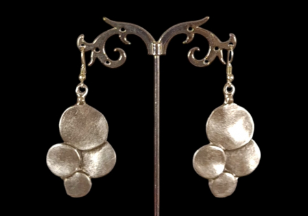 Cercei din zamac argintat - Cercei din zamac argintat 02