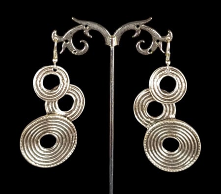 Cercei din zamac argintat - Cercei din zamac argintat 01