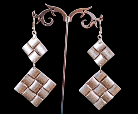 Cercei din zamac argintat - Cercei din zamac argintat 40