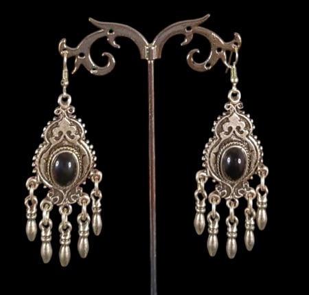 Cercei din zamac argintat - Cercei din zamac argintat 10