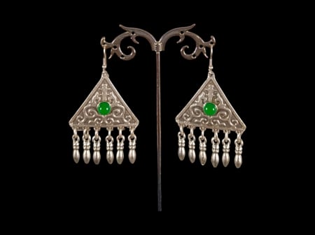 Cercei din zamac argintat - Cercei din zamac argintat 09