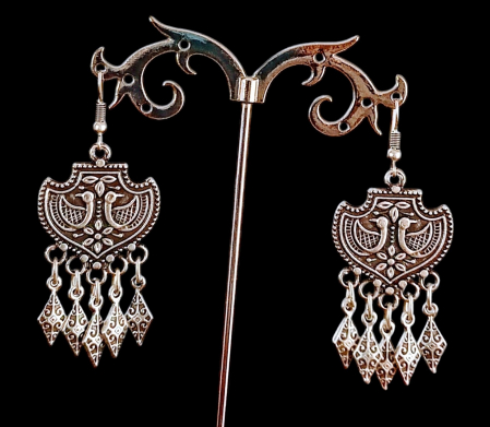 Cercei din zamac argintat - Cercei din zamac argintat 46