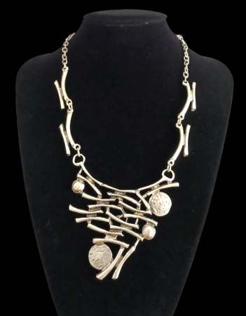 Colier din Zamac argintat 26