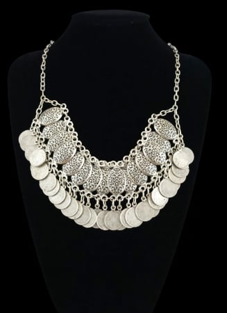 Colier din Zamac argintat 30