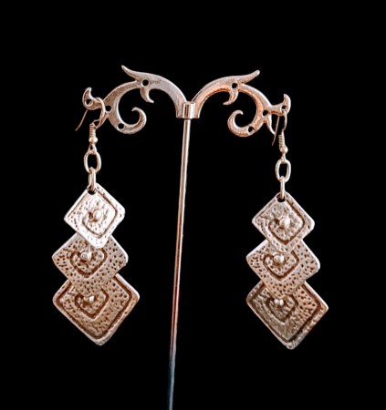 Cercei din zamac argintat - Cercei din zamac argintat 36