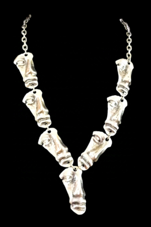 Coliere din zamac argintat - Colier din Zamac argintat 05