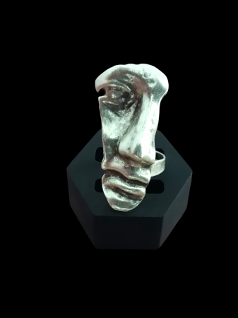 Inele din zamac argintat - Inel din zamac cu dimensiune reglabila 14