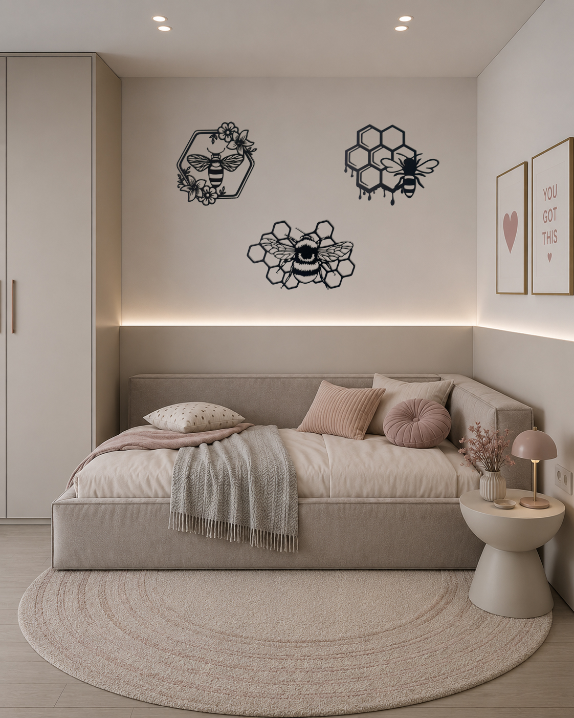 Tablouri decorative din metal cu albine – Natura transpusă în design contemporan