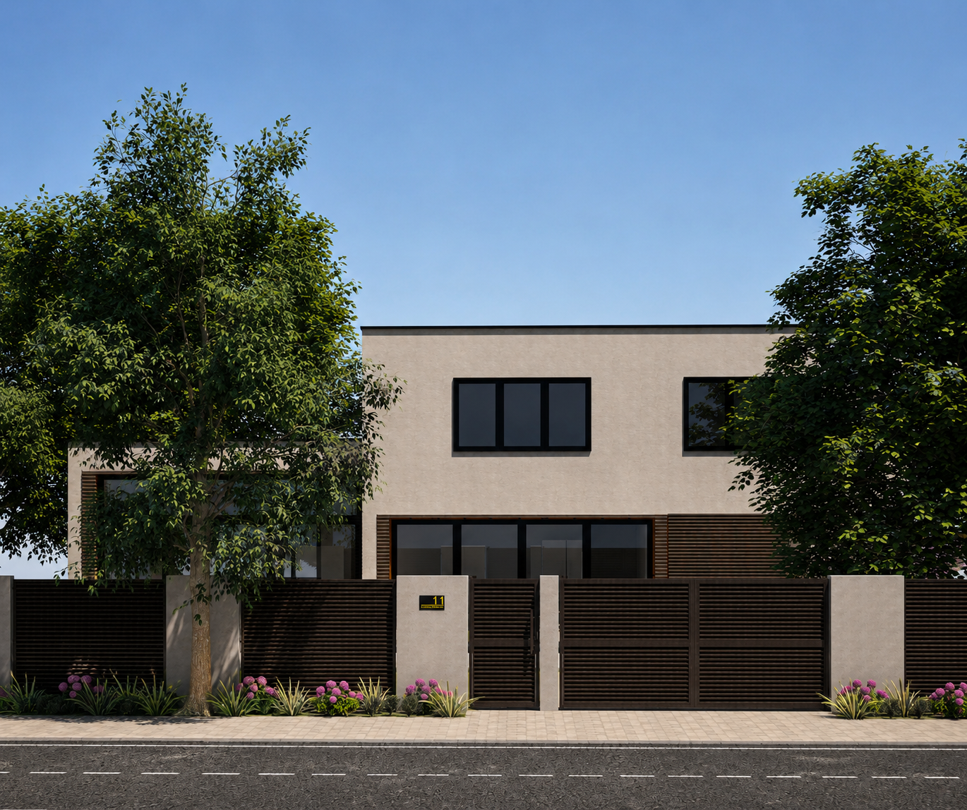 Horizontal Louvered Metal Fence – Modern Elegance, Privacy and Durability