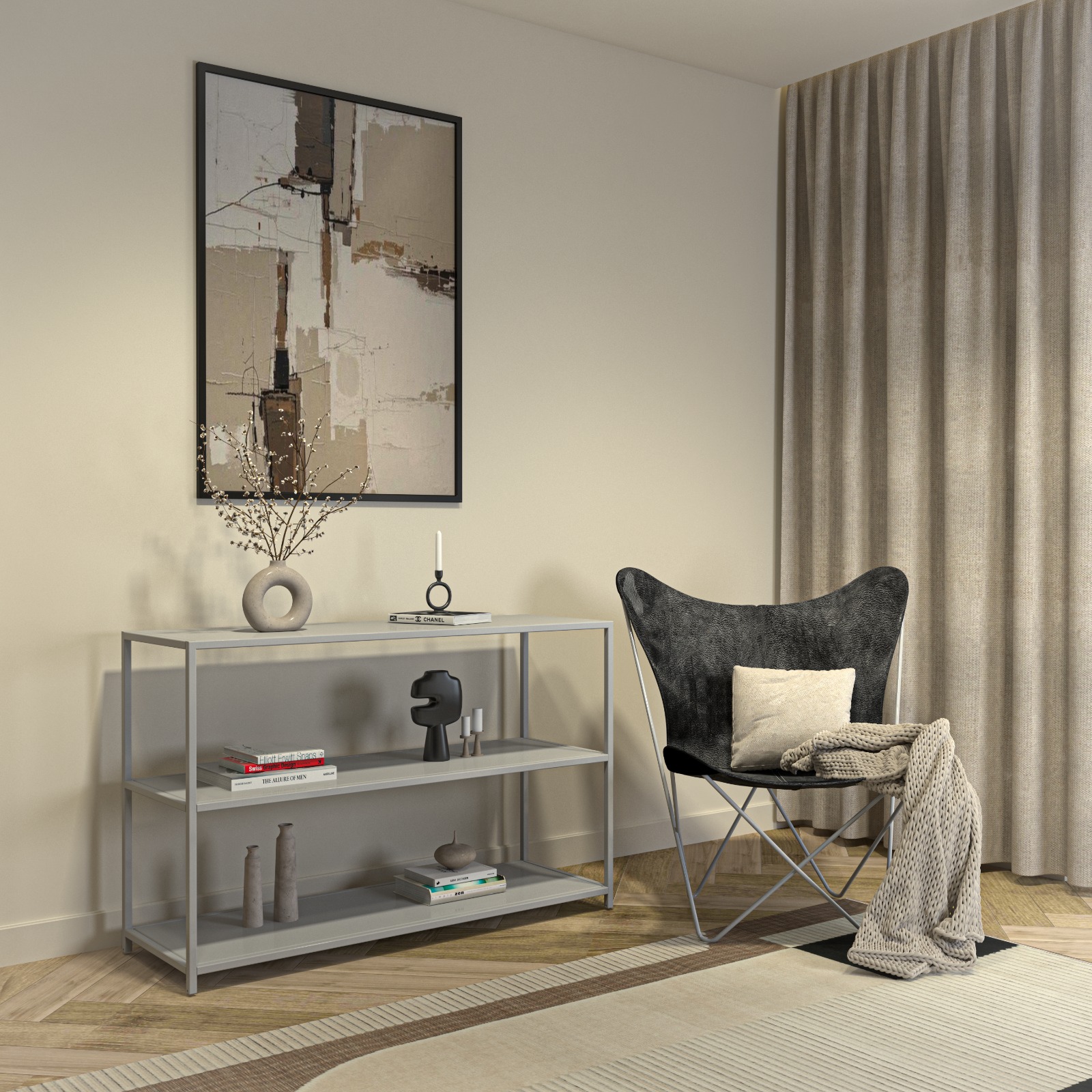Raft metalic VENTO – Design minimalist, funcționalitate și versatilitate pentru interioare moderne