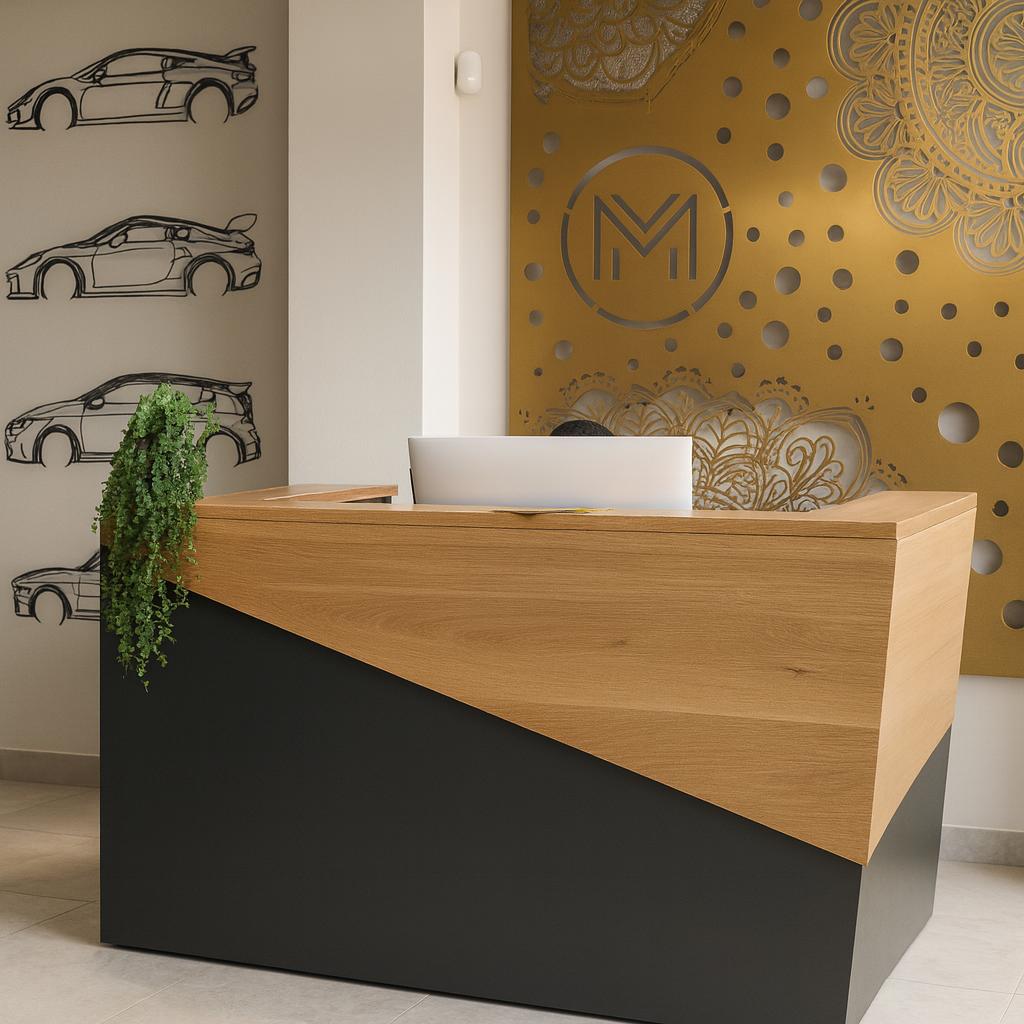 Nova Desk - masa birou personalizata din metal si stejar [1]