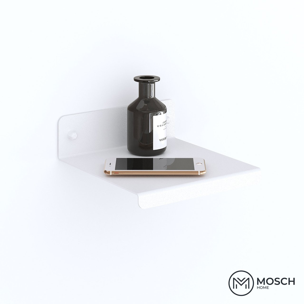 Oslo - Polita Aluminiu 20 cm lungime design indoit in fata [8]