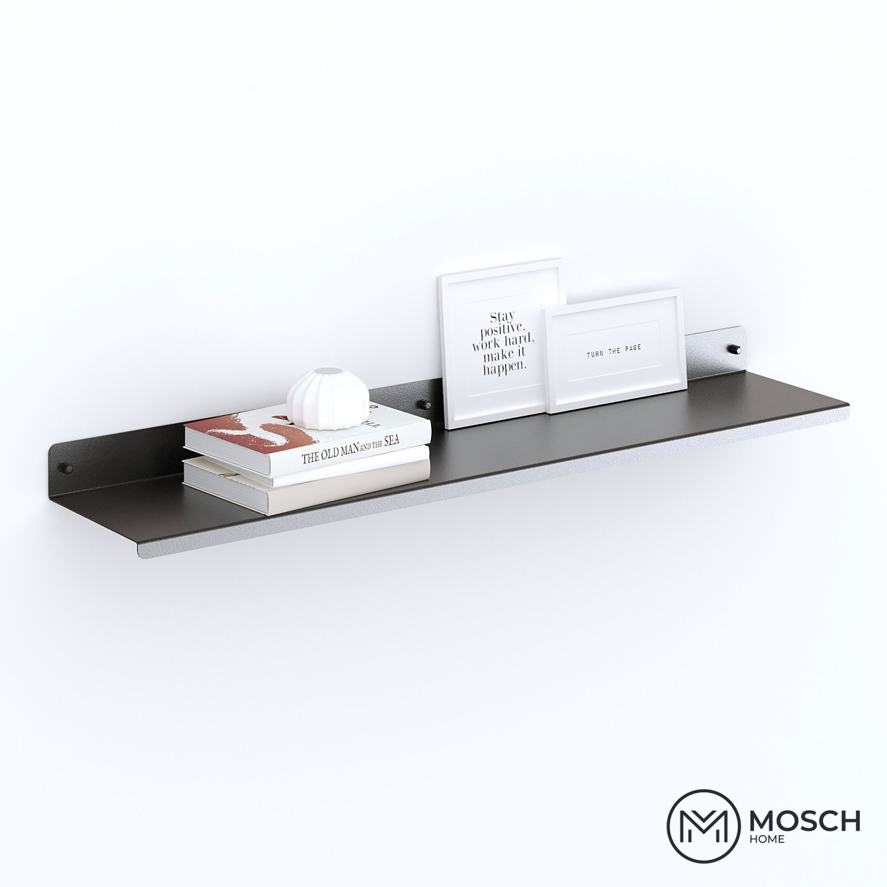 Raft metalic din aluminiu Oslo - Poliță elegantă pentru decorațiuni, 100 cm [5]