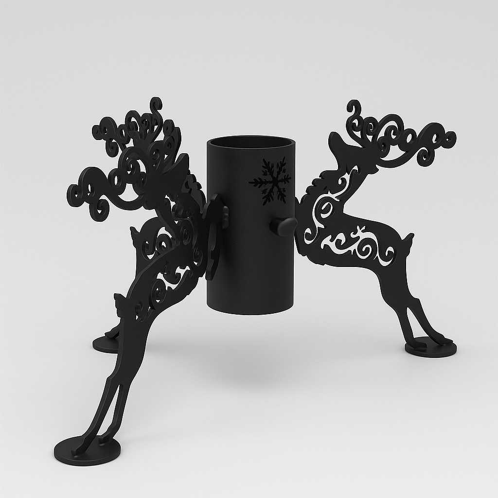 Suport metalic pentru brad natural cu tulpina mare - diametru 100 mm [4]