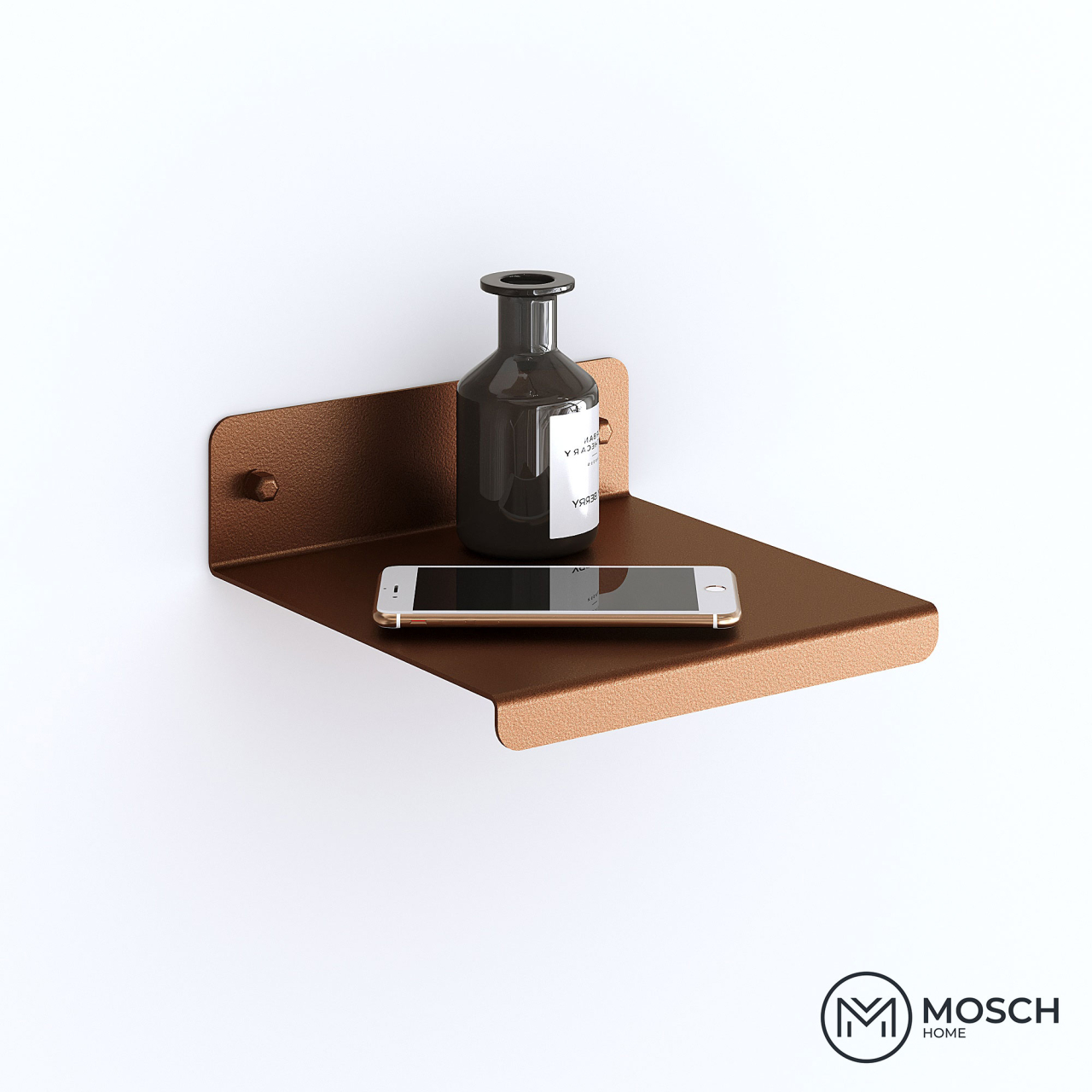 Oslo - Polita Aluminiu 20 cm lungime design indoit in fata [7]