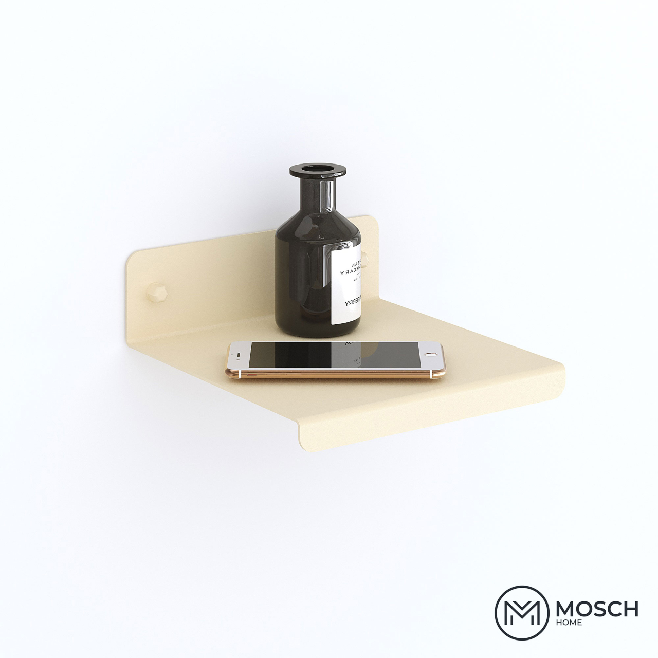 Oslo - Polita Aluminiu 20 cm lungime design indoit in fata [5]