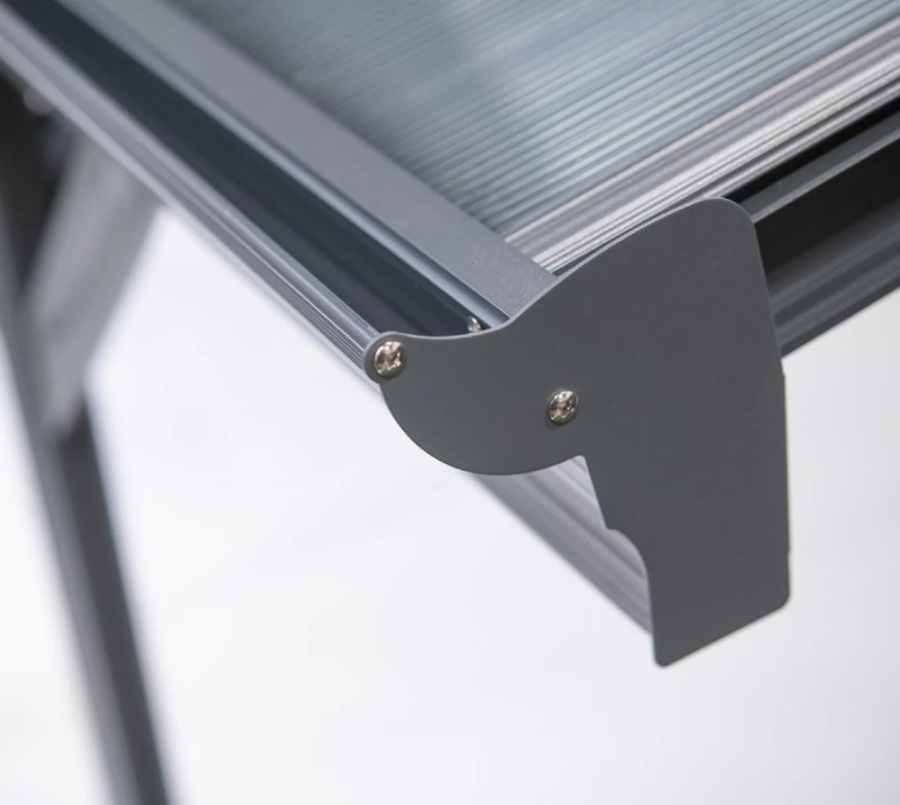 Copertina auto OMEGA din aluminiu cu policarbonat, carport, 3000 x 5050 mm, Gri antracit RAL 7016 [9]