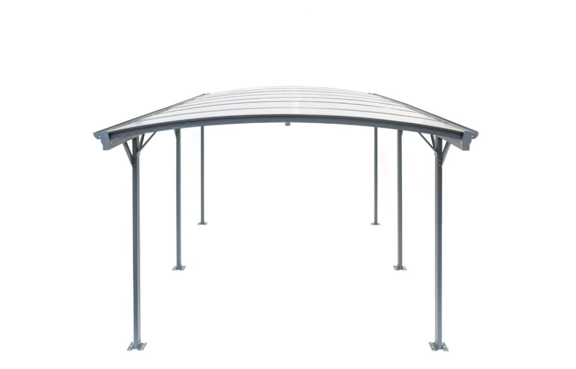Copertina auto OMEGA din aluminiu cu policarbonat, carport, 3000 x 5050 mm, Gri antracit RAL 7016 [3]