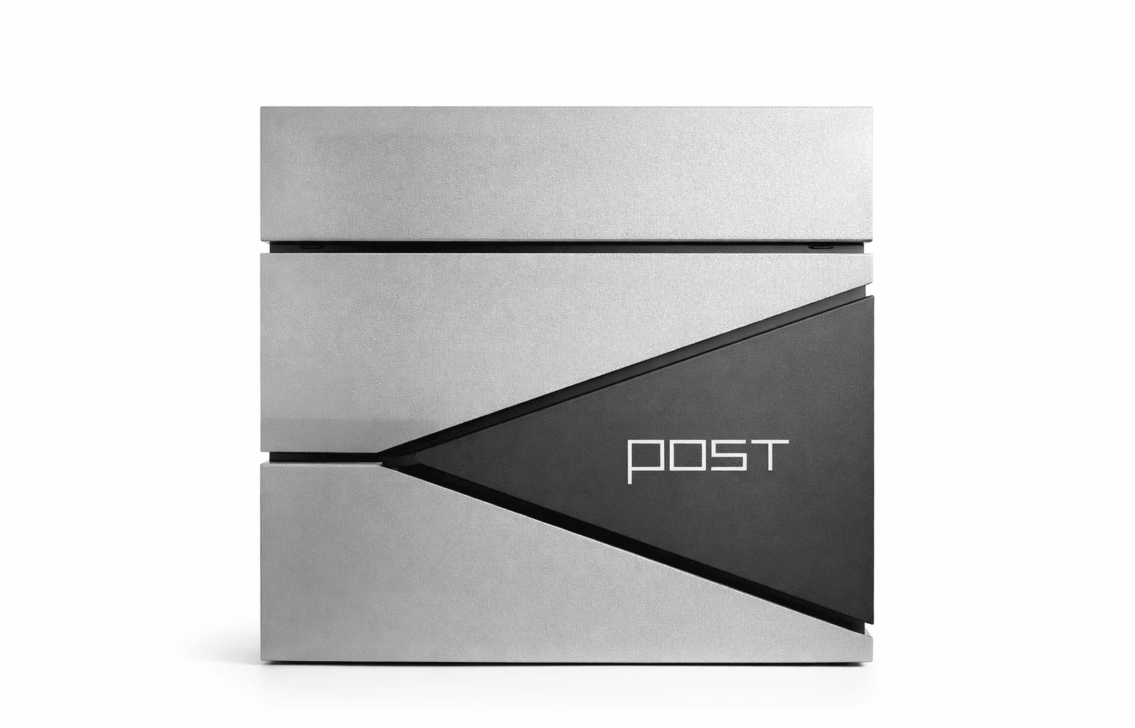 Cutie postala otel zincat, Design Modern, Gri antracit, Argintiu si Negru [4]