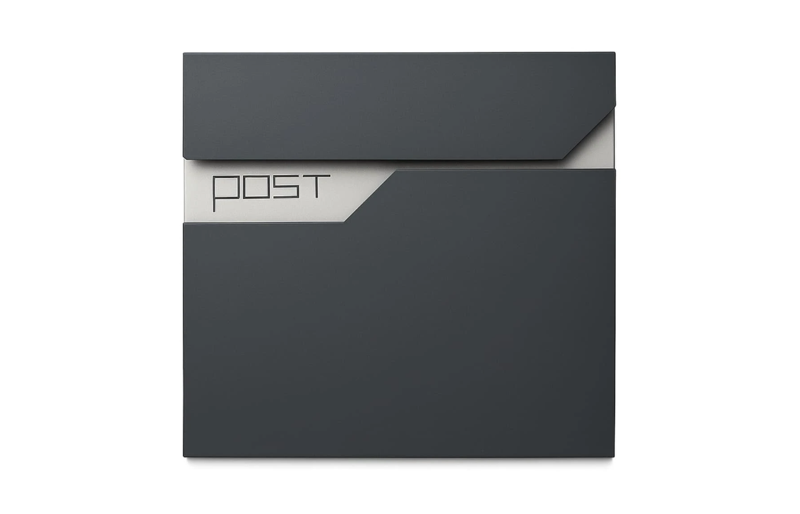 Cutie postala otel zincat, Design Modern, Gri antracit si Argintiu [6]