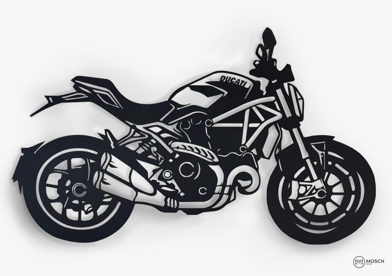 Ducati Monster 821 - panou decorativ din oțel [2]