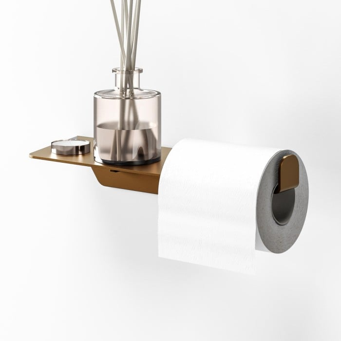 Grace - Raft modern de baie din aluminiu cu suport pentru hârtie igienică [4]