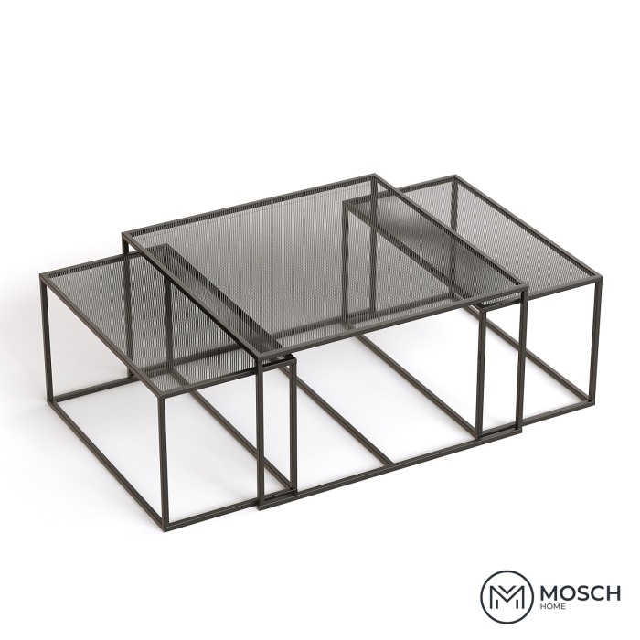 Set de 3 mese de cafea din metal | Argentina 25294 [4]