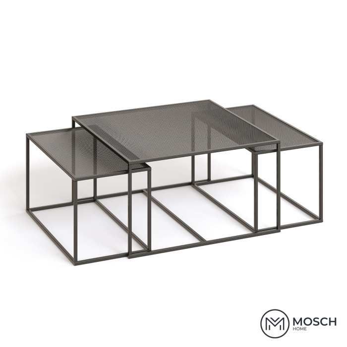 Set de 3 mese de cafea din metal | Argentina 25294 [3]