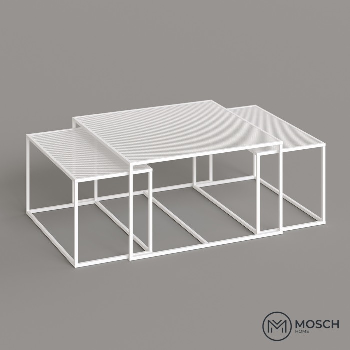 Set de 3 mese de cafea din metal | Argentina 25294 [2]