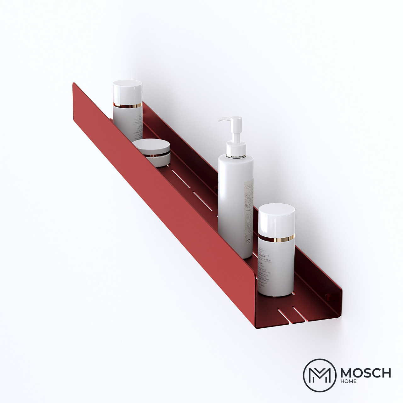 Ohio - Polita aluminiu 100 cm pentru baie cu laturi inegale [6]