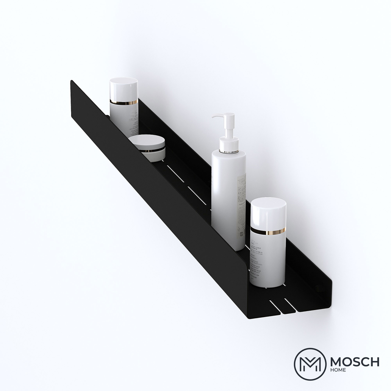 Ohio - Polita aluminiu 100 cm pentru baie cu laturi inegale [2]