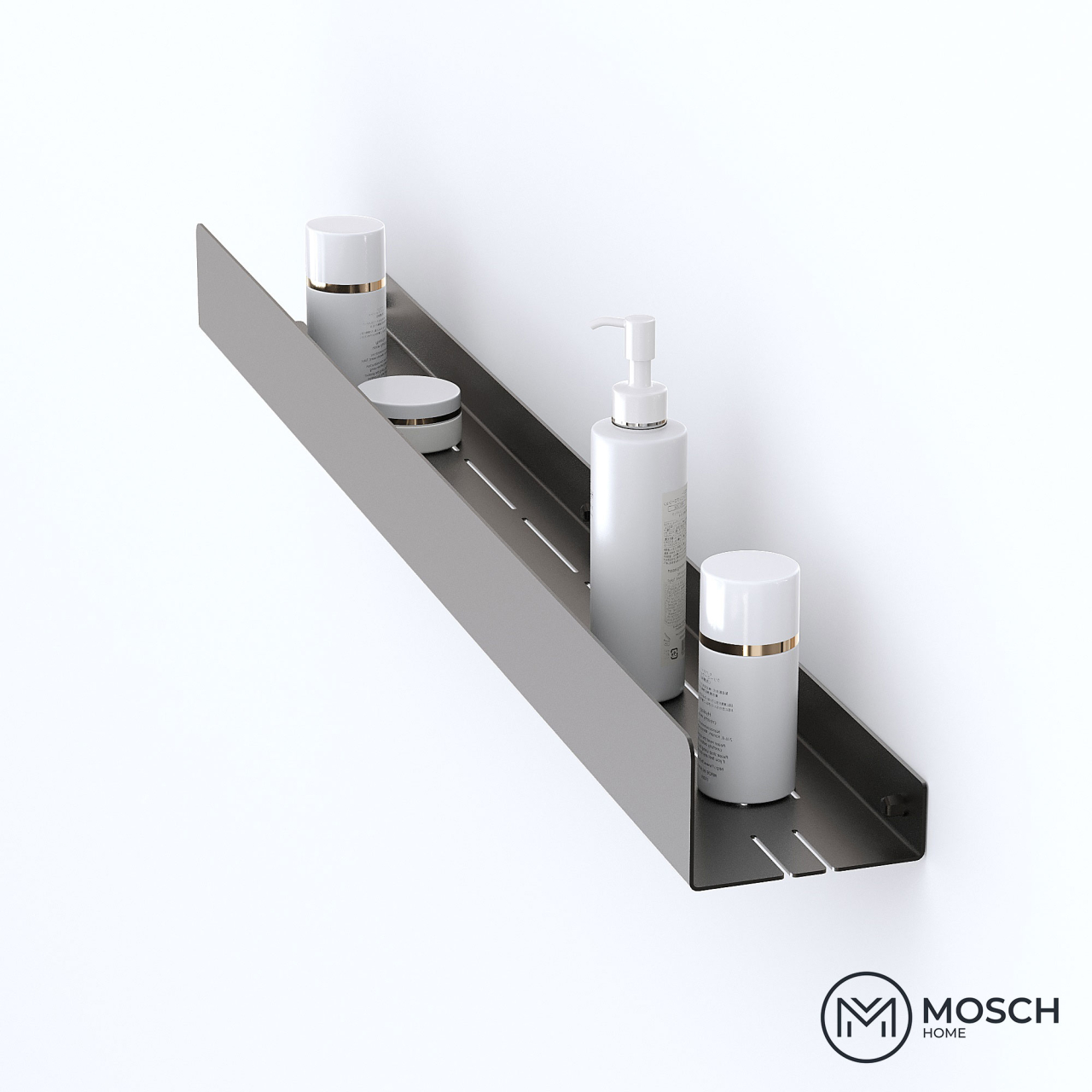 Ohio - Polita aluminiu 100 cm pentru baie cu laturi inegale [4]