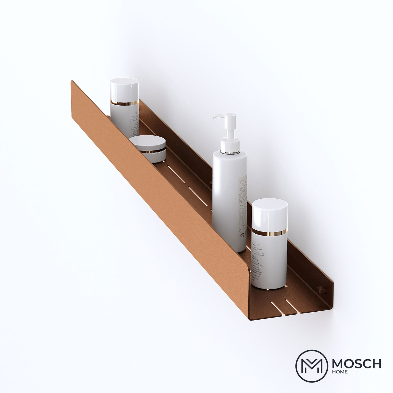 Ohio - Polita aluminiu 100 cm pentru baie cu laturi inegale [7]