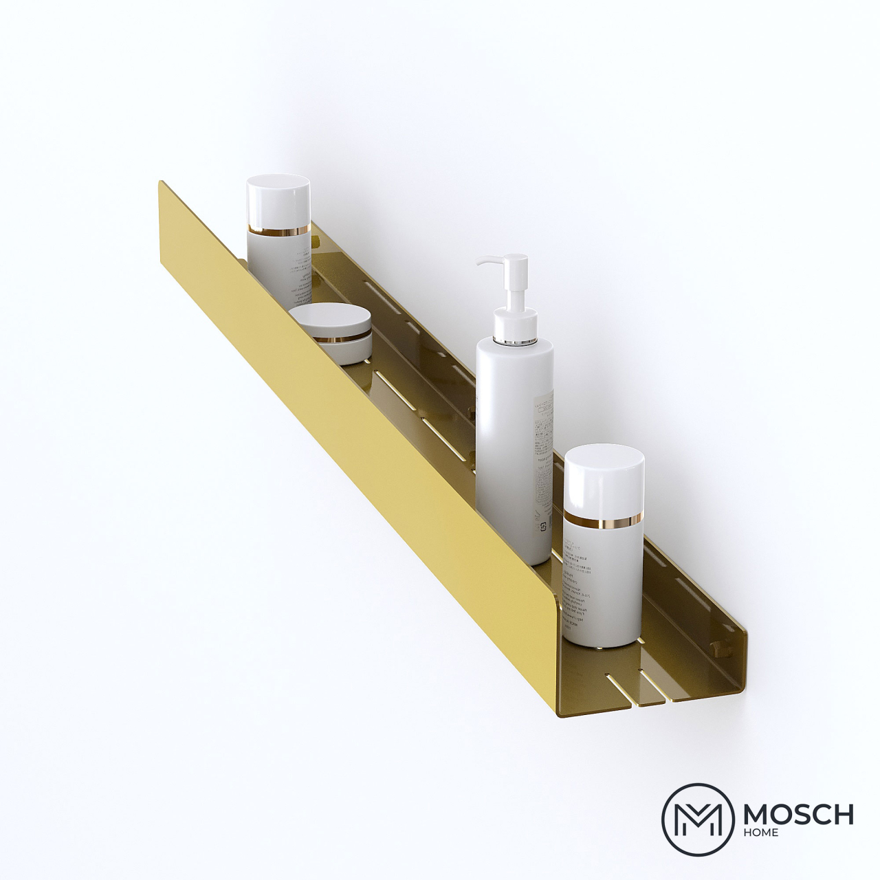 Ohio - Polita aluminiu 100 cm pentru baie cu laturi inegale [3]