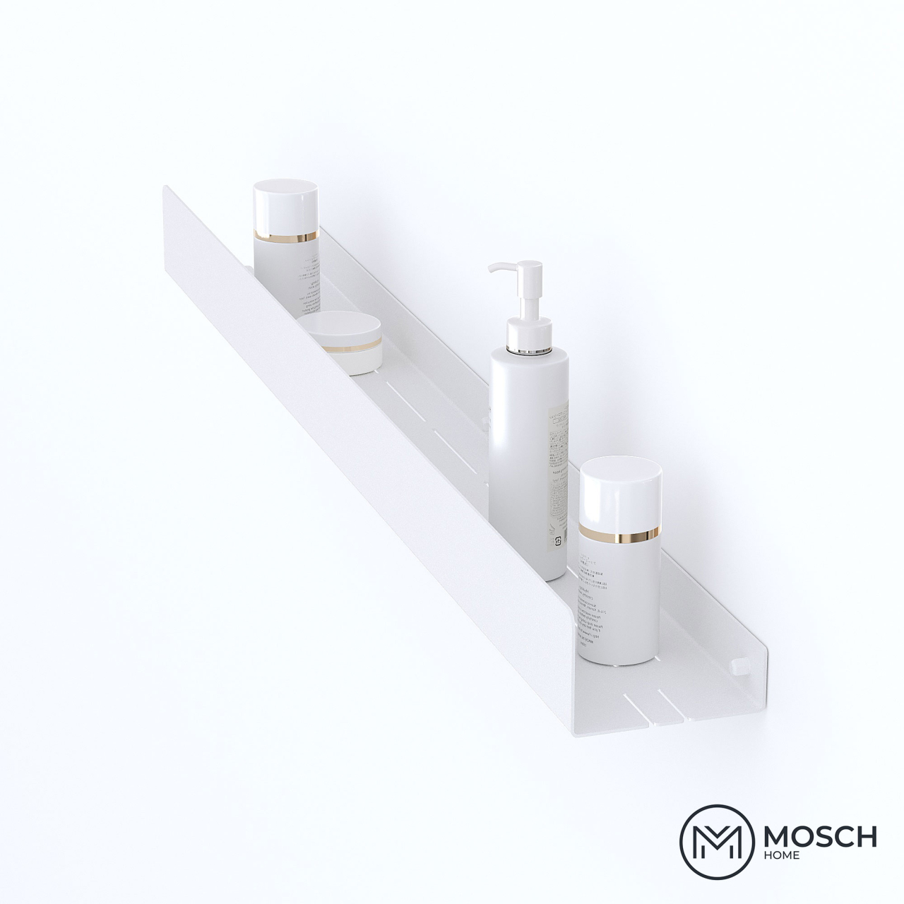 Ohio - Polita aluminiu 100 cm pentru baie cu laturi inegale [8]