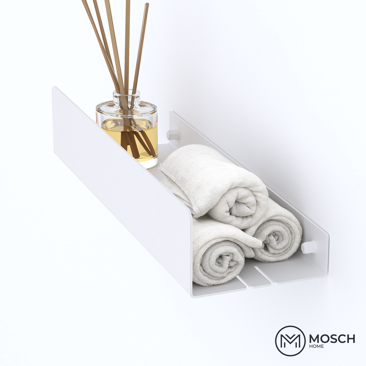 Ohio - Polita aluminiu 40 cm pentru baie cu laturi inegale [8]